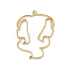 Zinc Alloy Open Back Bezel Pendants PALLOY-D580-05G-L-1