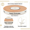 30 Yards Cotton Happy Everyday Word Printed Ribbon OCOR-WH0086-87C-2