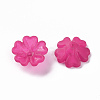 Transparent Frosted Acrylic Bead Caps MACR-S371-04A-706-2