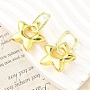Star Brass Hoop Earrings for Women EJEW-U057-06C-01G-3