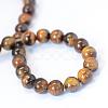 Grade AB Natural Tiger Eye Round Bead Strands G-E334-4mm-17-2
