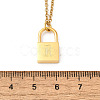 304 Stainless Steel Rolo Chain Pendant Necklaces NJEW-S444-01G-18-3