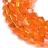 Transparent Electroplate Glass Beads Strands EGLA-A039-T4mm-B11-3
