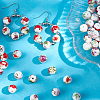 Handmade Flower Printed Porcelain Ceramic Beads PORC-LT0001-12B-7