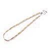 5.5MM 3-Color 304 Stainless Steel Braided Cuban Link Chain Necklaces NJEW-N058-03GPRG-1
