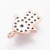 Brass Micro Pave Cubic Zirconia Charms ZIRC-G104-16-3