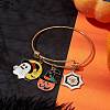 Halloween Theme Adjustable Stainless Steel Bangles BJEW-JB10786-2