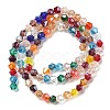 Transparent Electroplate Glass Beads Strands GLAA-F029-3mm-C29-2