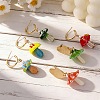 Alloy Stud Earrings AL-CBA6127-01G-1