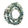 Natural Moss Agate Beads Strands GSR4mmC001-2