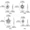 20Pcs 4 Styles Tibetan Style Zinc Alloy Connector Charms FIND-YW0003-08-3
