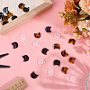 30Pcs 3 Colors Acrylic Buttons FIND-OC0003-88-5