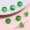 10Pcs Gradient Color Transparent Glass Bead Caps PW-WG464DA-20-1