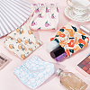 CRASPIRE 4pcs 4 style Mini Oxford Cloth Waterproof Printed Multipurpose Shrapnel Makeup Bags AJEW-CP0005-39-4