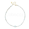 Natural Larimar Beaded Necklaces NJEW-JN06655-4