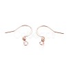 Long-Lasting Plated Brass French Hooks with Coil and Ball KK-K204-137RG-2