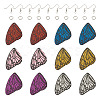 DIY Glitter Imitation Leather Wing Dangle Earring Making Kit DIY-TA0010-26-1