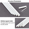 Olycraft 30Pcs 5 Style ABS Plastic Square Hollow Tubes AJEW-OC0003-08B-4