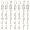 24Pcs 4 Style Rack Plating Brass Glue-on Flat Pad Bails KK-SC0004-50-1