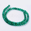 Natural Green Onyx Agate Beads Strands G-G583-6mm-11-2