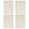 Kids DIY Plywood Marked Dot Mandala Painting AJEW-WH0596-404A-1