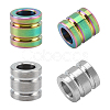 4Pcs 2 Colors Titanium Alloy Parachute Rope European Beads FIND-FG0005-42-1