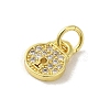 Brass Micro Pave Cubic Zirconia Charms KK-M283-28B-01-2