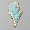 Lightning Bolt Computerized Towel Embroidery Polyester Iron on Patches PATC-WH0012-20C-1