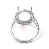 Adjustable 925 Sterling Silver Ring Components STER-K179-09P-3