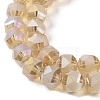 Electroplate Transparent Glass Beads Strands EGLA-I018-AB04-3