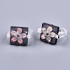 Transparent Resin Cuff Rings RJEW-T017-03B-1