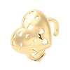 Brass Open Cuff Rings RJEW-P098-23G-1