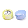 UV Plating Iridescent Acrylic with Rhinestone Beads OACR-B021-07-2