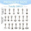 20Pcs Alloy Replacement Zipper Sliders HJEW-TAC0121-4