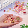 45Pcs 9 Styles Electroplated Natural Quartz Crystal Pendants PALLOY-TAC0226-6