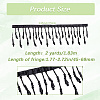 2Yards Polyester with Plastic Imitation Pearl Beads Tassel Ribbons OCOR-GF0004-99B-2