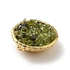 Natural Peridot Chip Pendants KK-C242-05G-07-4