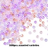 300Pcs 5 Colors Imitation Jade Glass Beads EGLA-YW0001-80B-1