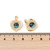 Brass Micro Pave Cubic Zirconia Pendants KK-R213-03G-3