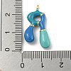 Brass Enamel Pendants KK-E093-03G-R-3