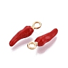 Handmade Alloy Enamel Pendants X-FIND-G087-01D-01-2