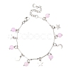 3Pcs Stainless Steel and Natural & Dyed Malaysia Jade Charm Bracelets BJEW-JB12418-4