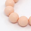 Round Shell Pearl Frosted Beads Strands BSHE-I002-6mm-285-1