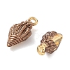 Brass with Enamel Charms KK-CBA61F8-01G-01-2