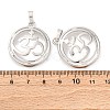 Brass Pendant Cabochon Settings KK-U074-24P-3