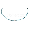 2MM Faceted Round Natural Apatite Beaded Necklaces NJEW-JN05918-02-2