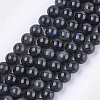 Natural Black Labradorite Beads Strands G-S333-8mm-021A-1