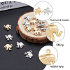 20Pcs 2 Color Brass Charms KK-HY0001-42-4