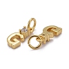 Brass Micro Pave Clear Cubic Zirconia Pendants ZIRC-Z011-35G-2
