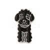 Dog Enamel Pin with Brass Butterfly Clutches JEWB-A006-01A-1